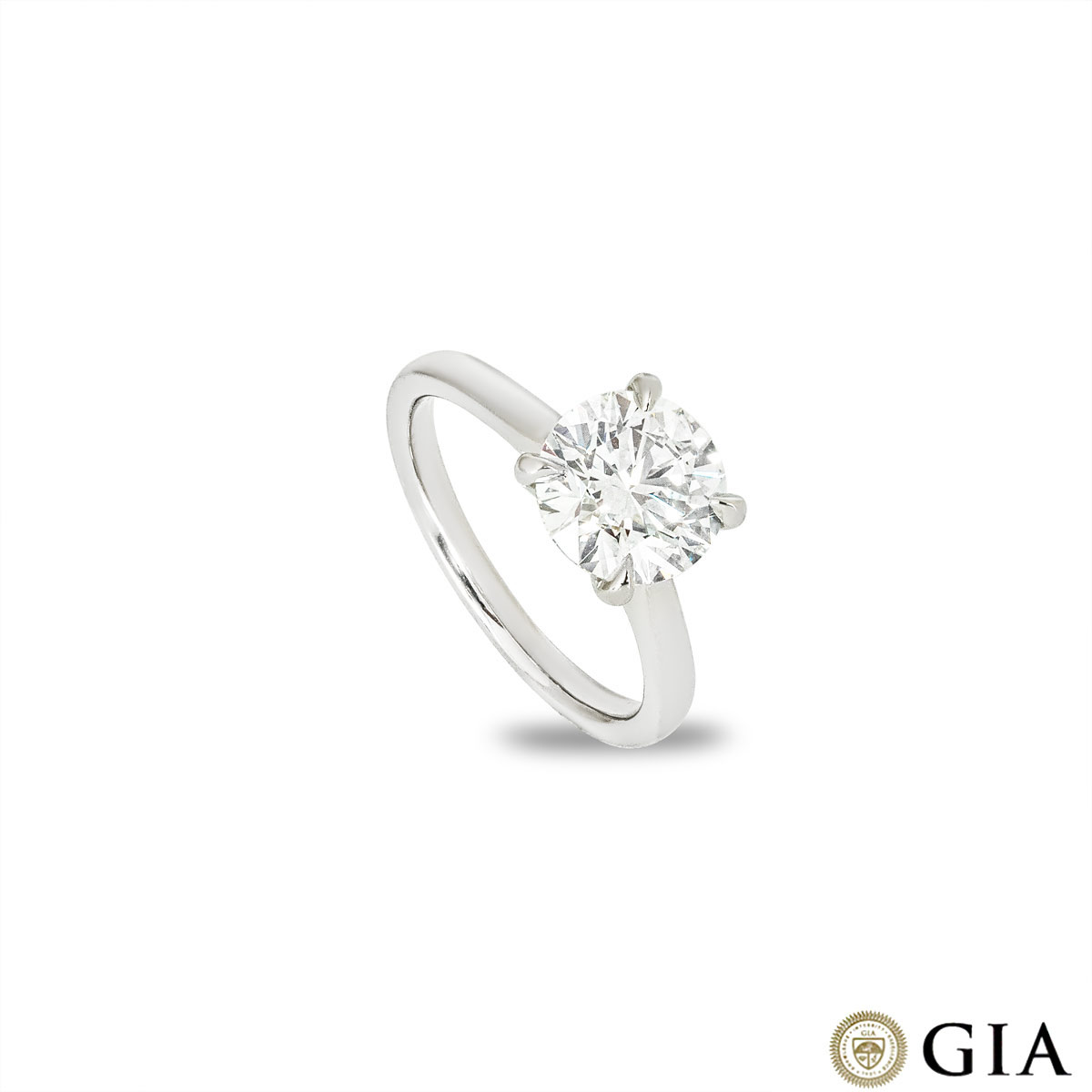 Platinum Round Brilliant Cut Diamond Ring 2.40ct G/VS1